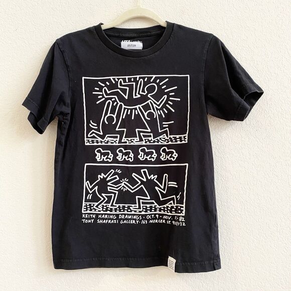 Keith Haring X Uniqlo First Major Exhibition Black Men’s T-Shirt Size XXS - Picture 1 of 10